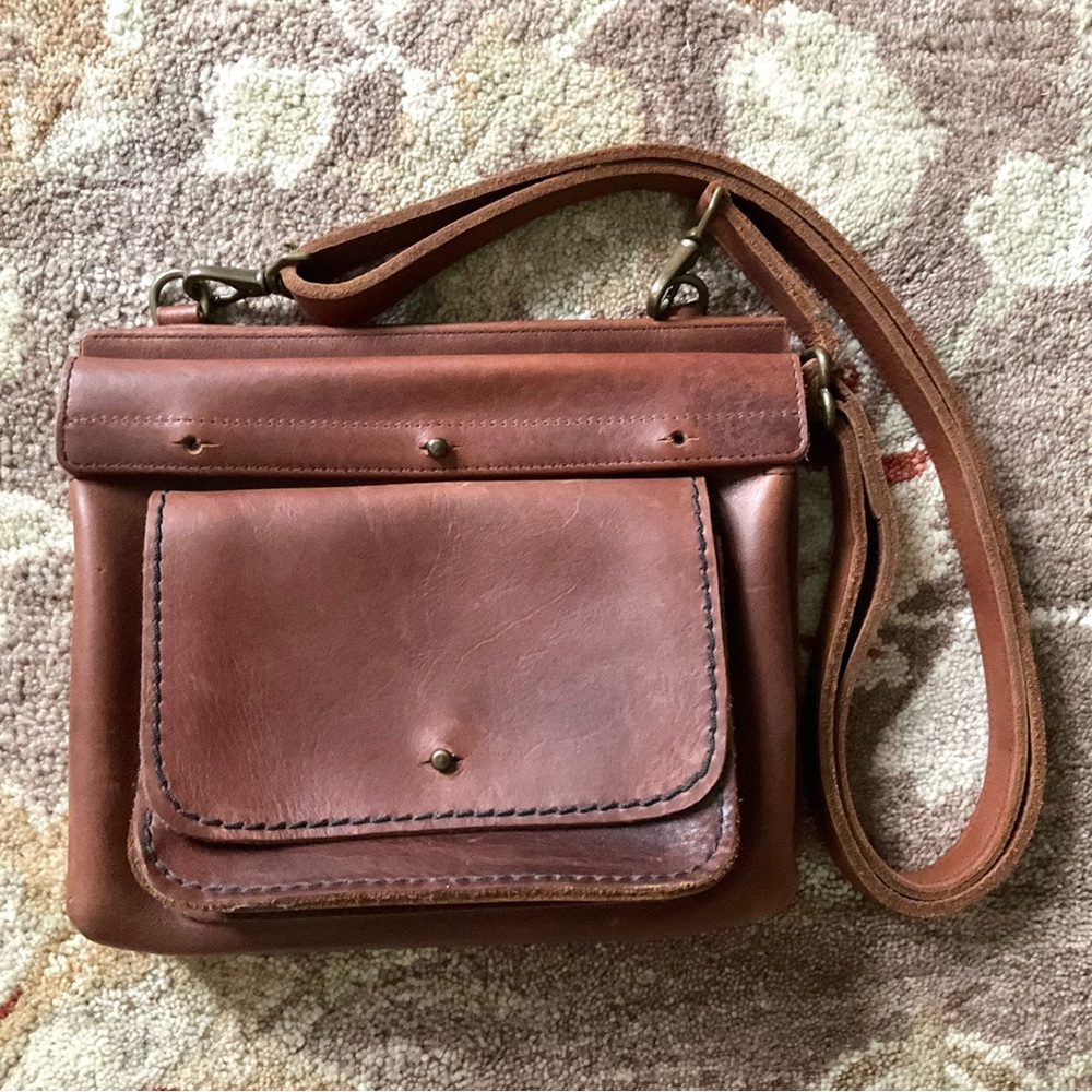 Italian Leather Crossbody Bag Handcrafted in the USA